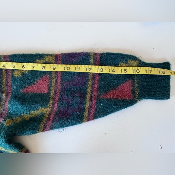 Vintage 80’s Sai Sai Chunky Mohair Cardigan South western Style - Picture 11 of 12